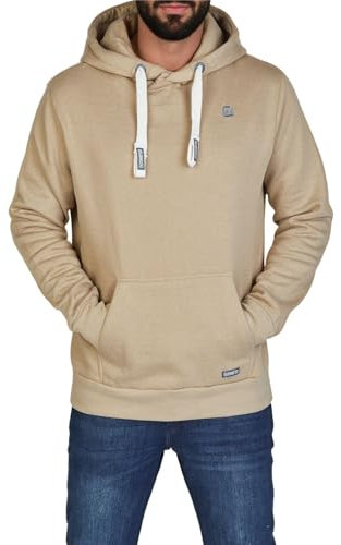 riverso Hoodie Herren Regular Fit RIVLinus Kapuzenpullover Pullover Sweatshirt Streetwear Beige, Größe:5XL, Farbe:Cobblestone Beige