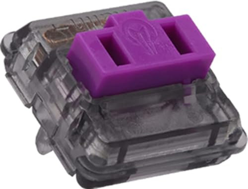 Kailh PG1350 Choc V1 Low-Profile-Tastaturschalter, 5-polig, 20–70 gf, Kailh Choc V1 Switch, klickbar, linear und taktil für mechanische Gaming-Tastatur, integrierter LED-Steckplatz, Violett, 35 Stück
