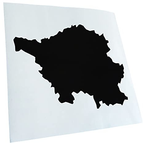 - Autoaufkleber - Saarland Deutschland Silhouette Aufkleber für Auto, Laptop, Fahrrad, LKW, Motorrad mehrfarbig JDM Decal Racing