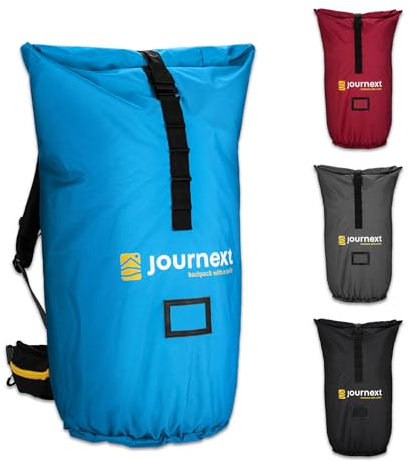 Journext 2 in 1 Rucksack Schutzhülle & Regenschutz/Flight Cover Rucksack/Schutzhülle Flugzeug, Bahn und Bus/Flight Bag/Backpack Cover/Rucksack Schutz (pacific blue, M)