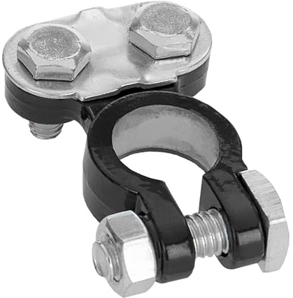 alca® Batterie-Polklemme Minus (-) schwarz 6/12 Volt Autobatterie Klemme Batteriepoladapter Anschlussklemme Batteriepolklemme Batterie