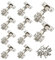 CVIUYO 10Pcs 35mm Cabinet Hinges, Kitchen Cupboard Concealed, Wardrobe, Embedded Furniture Hinges Full Overlay for Kitchen Bathroom Cabinet Closet with Screws