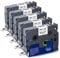 5X XemaX Compatible for Brother Label Printer Tape 12mm TZe-231 P-Touch Label Tape Cassette for Brother P-Touch Labeller PT-E110 H100R H110 H101C H108 E100 H100LB H105, Black on White