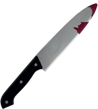 Balinco Messer mit Blut-Effekt – Ideal für Halloween-Kostüme & Fasching, Scream-Stil Plastikmesser, Perfekt für Karneval & Halloween-Partys, Langlebig & sicher für Kinder, Spielzeug-Waffe.