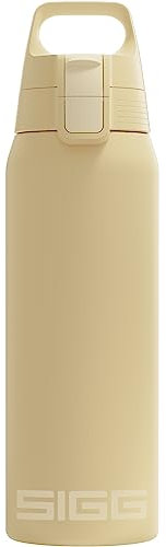 SIGG - Gourde Isotherme 750 ml - Shield Therm One Opti Yellow - Rando, Fitness, Yoga - Convient Aux Boissons Gazeuses - Étanche - Passe Au Lave Vaisselle - Sans BPA - Acier Inox 90% Recyclé - Jaune