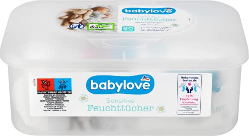 Babylove Feuchttücher und co (1x 80 Tücher, Sensitive Box)
