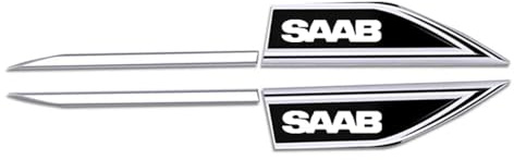 3D Metall Embleme für Saab 93 95 Saab 9-3 9-5 900 9000 Auto Chrom Emblem Aufkleber Körper Logo Buchstaben Sticker Zeichen Styling Zubehör Abzeichen,A
