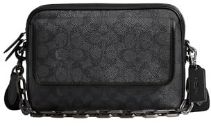 Coach Herren Charter Flap Crossbody 24 Umhängetasche, Dunkelgrau