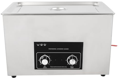 Donened - 30L 800W Ultrasonic Cleaner, with Heater and Cleaning Basket, Professional Commercial Sonic Cleaner, Knob Type, 1-30 Minute Timer 0-80°C for Jewelry, Glasses, Dentures, Small Parts ect.