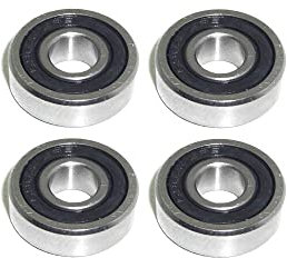 Kugellager 696A 2RS 6x16x5 mm Miniaturkugellager Rillenkugellager 4 Stück rcbay Kugellager Chromstahl beidseitig gedichtet