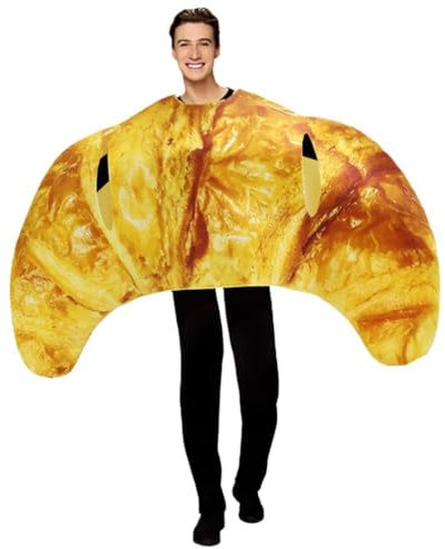 Lpitoy Croissant Cosplay Tenues Drôle Nourriture Costume Unisexe Carnaval Habiller Halloween Fête De Noël Robe Déguisement Tenue