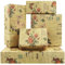 Geschenkpapier mit Vintage-Rosen, 6 Bögen, Retro-Blumenmotiv, Schmetterling, Geschenkpapier, Postkarte, Rose, Blumen, gefaltetes Kraftpapier, gefaltet für Geburtstag, Muttertag, Hochzeit, Weihnachten,