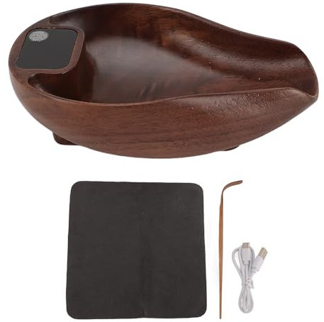 Teewaage aus Holz, Kaffeewaage, Espressowaage, Digitale Kaffeewaage mit Timer, 0,1 G 0,01 Oz Auflösung, 0,3 Bis 200 G, Wiederaufladbar, Elegante Küchenwaage, Walnussfarbe
