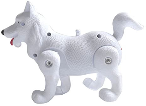 BUGUUYO Jouet pour Chien Lumineux Jouet Forme De Lévrier Modèle Électrique avec Musique pour Garçon Fille