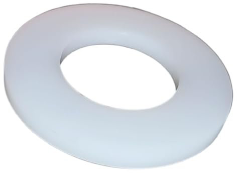Rondelles plates en nylon (Plastique) DIN125, isolantes et antirouille, pour fixations sur surfaces délicates, usage industriel et domestique - M14 - Naturel - 50 pièces - Plastic Hardware Store
