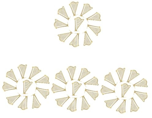 ABOOFAN 4 Sätze Christbaumschmuck Massendekoration Musik Dekoration Weihnachtsschmuck Zum Aufhängen Kürbis- Wiederaufladbare Zinn Led- Golden Harz 10 Stück * 4