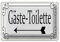 Vintage Blechschild | Gäste-Toilette | Nostalgisches Design | 18 cm x 12 cm