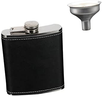 iplusmile 8oz Petaca De Recipiente De Bolsillo De Acero Inoxidable Para Licor Petaca Cantimplora Para Whisky Ron y Vodka Usar Viajes y