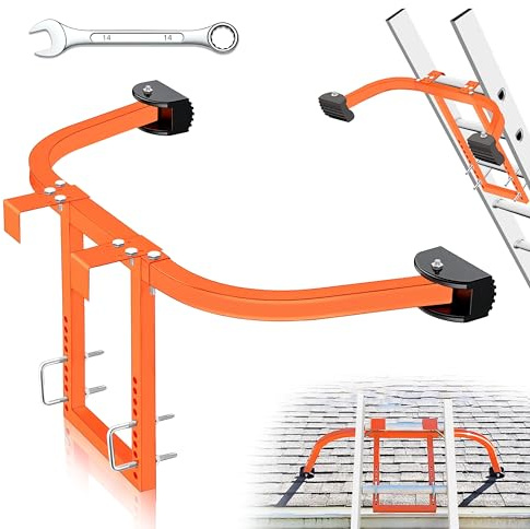 VONLX Leiterstabilisator-Zubehör für Dachrinne, Dachleiter-Stabilisator, einfache Befestigung mit U-Bolzen, Flügelspannweite, Wandleiter, stabilisierte Unterstützung, robust und langlebig, 227 kg