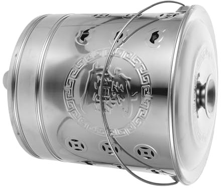 Abaodam Verbrennungseimer für Papiergeld Rostfreier Müllverbrennungsofen für Garten und Heimgebrauch Transportabel Hitzebeständig für Opfergaben und Müllverbrennung