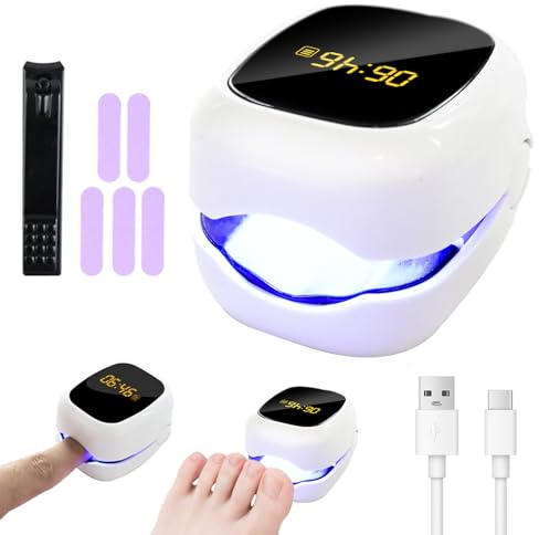 Nagelpilz Lasergerät mit 470nm Blau & 930nm Infrarotlicht, Nagelpilz Laser | Laser Nagelpilz behandlungsgerät mit 1 Nagelzange und 5 Nagelfeilen, Nagelpilz Behandlung Laser für Fingernägel und Fußnägel