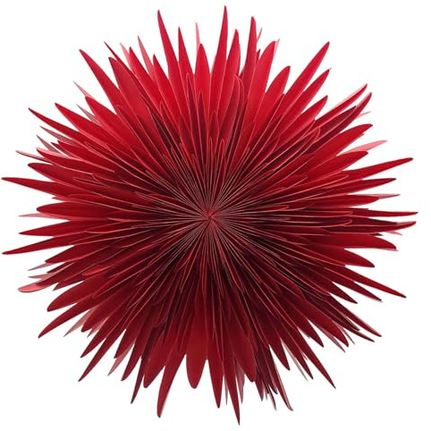Mea-Living Stella Dalia rot 60 cm, Papierblume aus Pergamentpapier - Leuchtstern, Papierstern, Weihnachtsstern