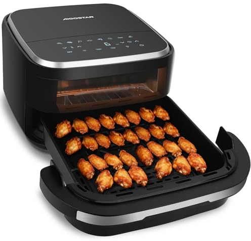 Aigostar Friggitrice ad Aria XXL 27.3 * 27.3cm 2200W Silenzioso Extra-Crisp