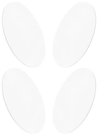 Mobestech Plateau Miroir Décoratif Rond en Acrylique Argenté 15 Cm Diamètre 1,5 Mm Épaisseur 4 Pièces pour Centres de Table Mariage Fête Bijoux
