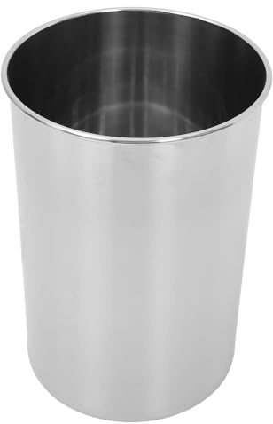 NOLITOY Poubelle de Bureau en Acier Inoxydable Couvercle Intégré Comptoir, Poubelle Encastrée Argentée Cuisine, Fonction Anti-débordement, pour Meuble Cuisine