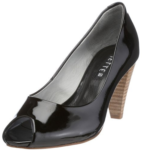 JETTE Dancing Queen Damen Peep Toe, 63/81/18455-900.5,5, 5,5, black