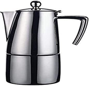 Ilsa Caffettiera Espresso Slancio, Induzione, Satinata, Acciaio Inox 18/10, Tazza 2, cl 15