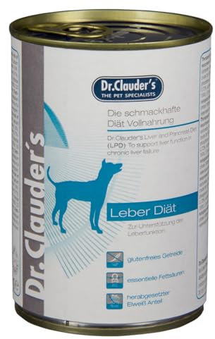 DR.CLAUDER'S - Diät LPD Leber | Leicht verdauliches Nassfutter für ausgewachsene Hunde mit chronischer Leberinsuffizienz. Weizen- und glutenfreies Alleinfutter in Dose | 400g Huhn