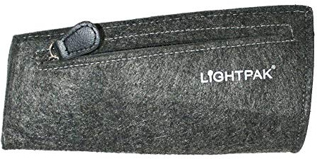 LIGHTPAK 43093 - Schreibgeräteetui Drop, Federmappe schwarz, Stiftetui aus Filz, Federmäppchen mit großem Hauptfach und Reißverschluss, Federmappe für Büro und Schule, Stifteetui ca. 11 × 20 × 2,5 cm | Schlamperetui mit großem Hauptfach & Reißverschluss, anthrazit-graues Federmäppchen für Schule, Büro & Studium, Etui aus Filz