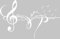 GRAZDesign Wandtattoo Musik Wohnzimmer Jugendzimmer Musikraum | Wandaufkleber Notenschlüßel - 47x30cm / 010 weiss