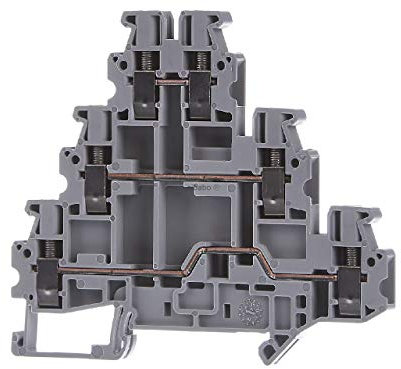 Phoenix Contact UT 2,5-3L Mehrstufiger Anschlussblock mit Schraubanschluss, 6 Anzahl der Anschlüsse, AWG 26-12, 2.5mm² Nennquerschnitt, Grau, 1Stück