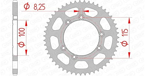 Stahl-Kettenrad AFAM 420-58Z (Silber)