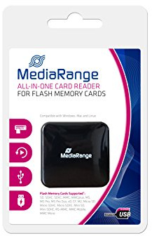 MediaRange USB 2.0 All-in-One Speicherkartenleser, schwarz