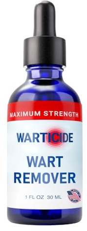 Liquid Wart Remover With 10% Salicylic Acid, Tea Tree & Cedar Leaf Oil - Max Strength Genital & Plantar Wart Treatment for Feet, Hands & Body - Made In USA - Freeze Off Alternative - 1 Fl Oz Dropper
