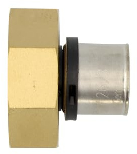 Pipetec Pressfitting Verschraubung Übergang 26x3 mm 1 1/2 Zoll Innengewinde TH Kontur Verbundrohr, DVGW, TH-Profil