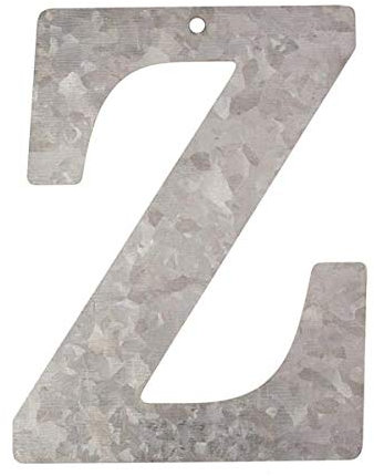 Metall Buchstabe Z, verzinkt Höhe 12 cm Alphabet - Initialien