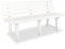 vidaXL Gartenbank Witterungsbeständig Sitzbank Parkbank Gartenmöbel Bank Kunststoffbank Balkon Terrassenbank 145,5cm Kunststoff Weiß