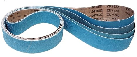 VSM ZK713X Schleifband | 50 x 2000 mm | 4-teiliges Premium-Set | Je ein Band der Körnungen P40, P60, P80 und P120