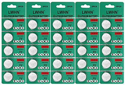 25 pack cr2032 batteria 3v litio cr 2032