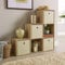Home Source Step Style Storage 6 Cube Bookcase Wooden Display Staircase, Oak Effect