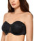 DELIMIRA Damen Multiway Trägerloser BH Bügel Ohne Polster Blumenspitze Schwarz 90D