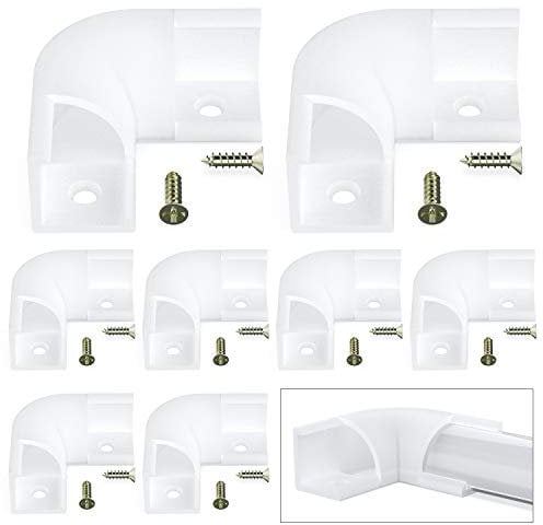Chesbung 45 Grad Eckverbinder für V Form LED Aluminium Profil Kanal(B07PSN77DY, B07PRJ95YD, B0BVVSHWCM, B08NWLXPMC), Inklusive 4 Innenwinkel Eckverbinder, 4 Außenwinkel Eckverbinder und 16 Schrauben