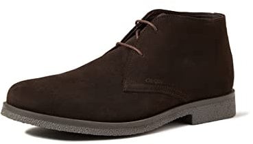 Geox Uomo Claudio A, Zapatos Hombre, Marrón Dk Coffee, 41 EU