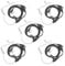 HYS In Ear Acoustic Tube Radio Earpiece Inline PTT Microphone Two Way Radio Headset Compatible with Baofeng UV-5R UV-82 BF-F8HP BF-888S Kenwood Walkie Talkie(5 Pack)