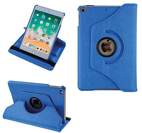 COOVY® 2.0 Etui pour Apple iPad Mini 5 (Model 2019) Coque de Protection Rotation 360° Smart Housse Cover Case Stand Auto Réveil/Sommeil | Bleu Clair