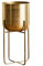 Serene Spaces Living Vaso alto dorato con supporto in metallo staccabile, vaso decorativo moderno per interni della metà del secolo, grande fioriera da pavimento per soggiorno, cucina, ufficio, 61 cm
